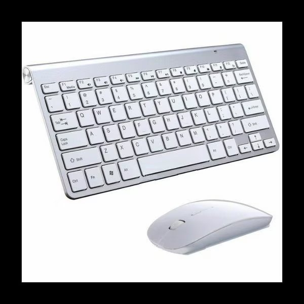 Mini Wireless Keyboard And Mouse Set 2.4G Compatible with Mac Apple PC Computer Silver, Sanoxy, Mfr#: SNX-Mini-KYB-MS-ST-SLV